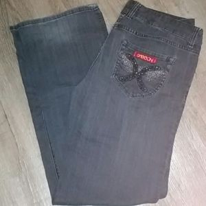 Sasson Black Jeans Ooh La La Bootcut Boogie sz 12